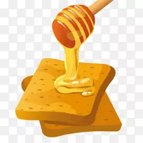 早餐煎饼牛角面包法国菜自助餐-蜂蜜