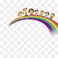 儿童cdr剪贴画-彩虹
