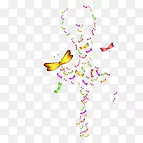 舞蹈图案-彩色蜻蜓