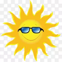 太阳镜免费内容插图剪贴画-凉爽的太阳