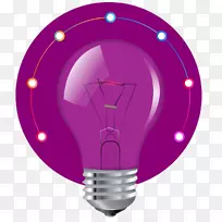 白炽灯泡灯照明紫色创意灯泡