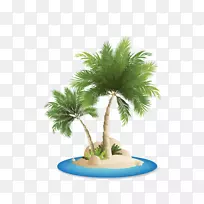 棕榈岛槟榔科剪贴画椰子树