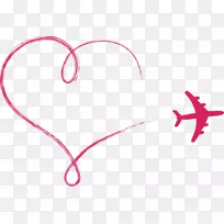 飞机心脏剪贴画爱飞机