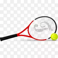 网球拍网球夹艺术.网球，网球拍