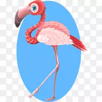 火烈鸟回形针艺术-红鸵鸟
