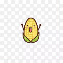 玉米蔬菜食品卡通-玉米