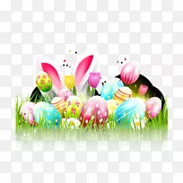 复活节兔子彩蛋插图-复活节彩蛋材料，