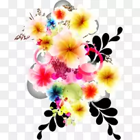 花卉设计-梦想中的五彩缤纷的花朵