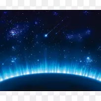 宇宙壁纸-蓝月背景