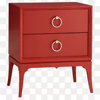 床头柜桌子抽屉家具卧室-红色橱柜
