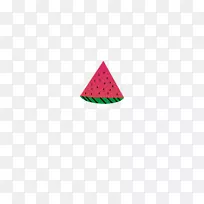 红色三角图案-创意卡通西瓜PNG