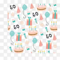 生日蛋糕派对图案-生日庆祝会背景