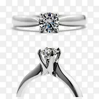 火焰钻石首饰上的订婚戒指-创意珠宝，钻石戒指，戒指