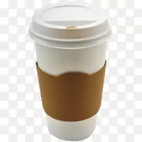 咖啡杯套筒盖杯外卖咖啡杯