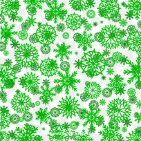 绿色雪花图案-绿色雪花图案无缝背景材料