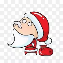 贴纸圣诞老人微信腾讯QQ圣诞卡通圣诞老人。