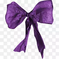 紫色缎带-紫色蝴蝶结PNG材料
