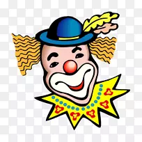 狂欢节马戏团可以收藏照片剪辑艺术卡通笑脸小丑