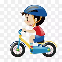 自行车卡通自行车现货摄影-可爱的卡通儿童骑自行车