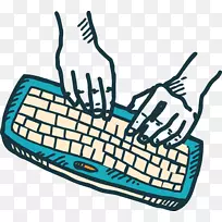 电脑键盘绘图动画涂鸦键盘打字涂鸦图案