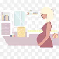 怀孕插图-媒介孕妇