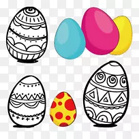 复活节彩蛋剪贴画.复活节彩蛋和传统陶瓷质地