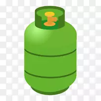 丙烷燃料箱气瓶夹艺术.绿色燃气罐