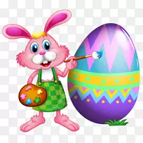 复活节兔子剪贴画-节日彩蛋
