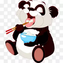 大熊猫菜吃剪贴画-熊猫