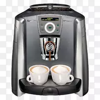 卡布奇诺咖啡浓咖啡拿铁赛科自动双筒咖啡机