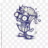 绘画艺术插画手绘插画爆米花