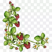 动画剪贴画-草莓花边