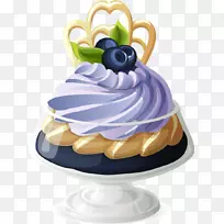 巧克力冰淇淋慕斯圣代蛋糕蓝莓冰淇淋饼干