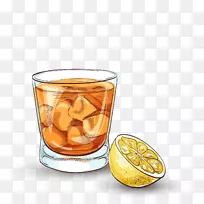教父鸡尾酒刺痛negroni伏特加柠檬水加冰