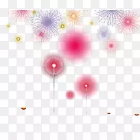 花瓣圆电脑图案-明亮的彩色烟火