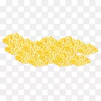 玉米芯上的玉米-一堆爆米花