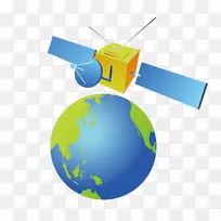 地球通信卫星-地球和卫星监视器
