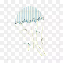 气球降落伞图标-白色降落伞