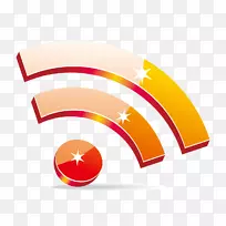 红色普雷斯尼亚客栈电话图标-无线电信号