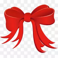 圣诞佳节免费内容剪贴画-美丽的红色领结