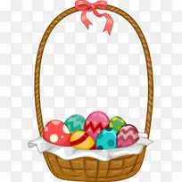 复活节兔子复活节篮子剪贴画-五彩缤纷的糖果