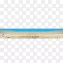 水资源品牌天空字体-夏季沙蓝海背景