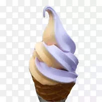 冰淇淋圆锥形奶油-诱人的冰淇淋
