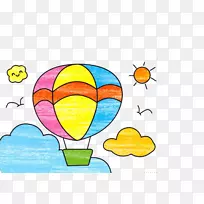 艺术插图-儿童艺术热气球