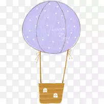 热气球飞行卡通热气球