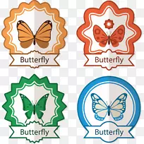 蝴蝶图标绘制蝴蝶标签