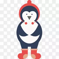 企鹅斯洛伐克驯鹿圣诞老人圣诞-蓝色企鹅载体