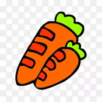 蔬菜胡萝卜春卷夹艺术卡通胡萝卜