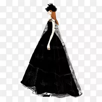 正式服装素描婚纱-高档女装插图