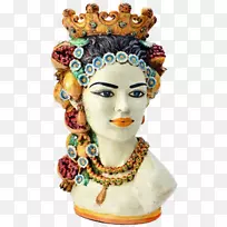卡拉塔尼-玛萨拉陶瓷花瓶-复古妇女